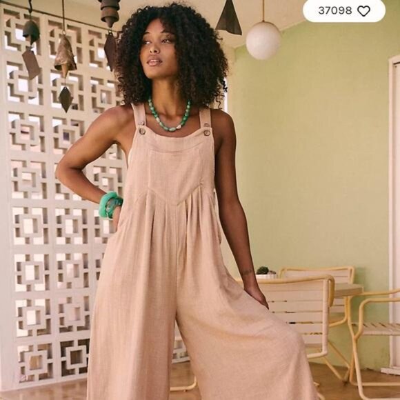 Free People Pants - Free People Sun Drenched Jumpsuit Overalls Smoked Mulberry Endless Summer Line